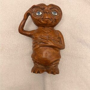 Vintage hand-painted ceramic ET statue 10”